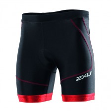 2XU Perform triathlon short 7inch zwart-rood